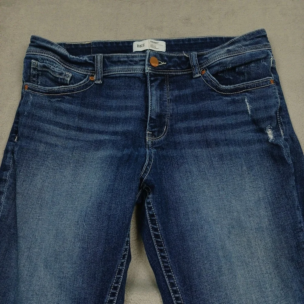 BKE Jeans Womens 30 Blue Denim Gabby High Rise Ankle Skinny Distressed
